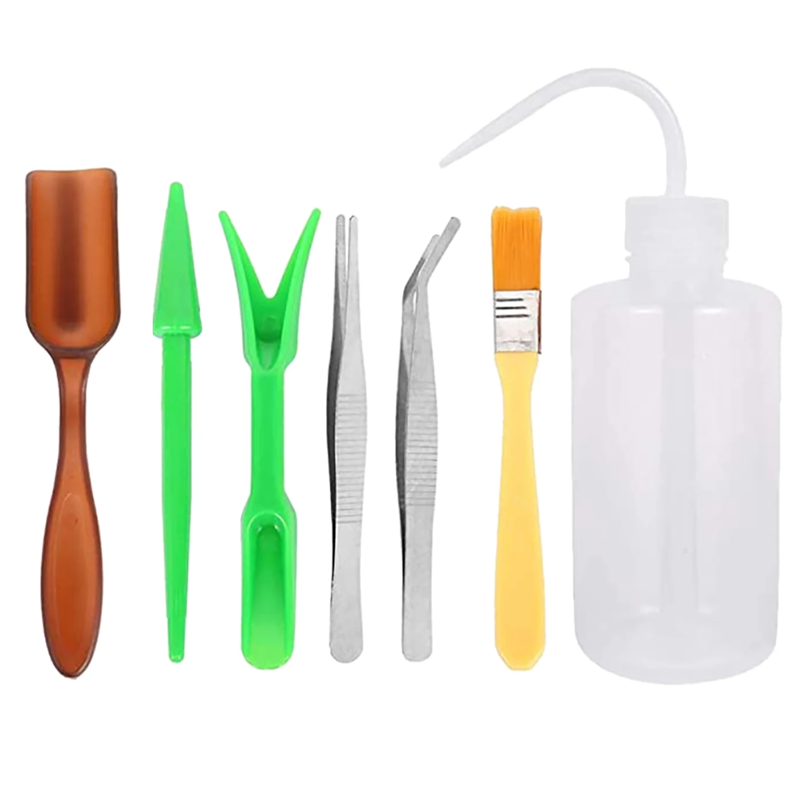 

7pcs Loosening Soil Water Bottle Fairy Care Miniature Planting Reusable Cleaning Brush Succulent Tool Set Indoor Gardening