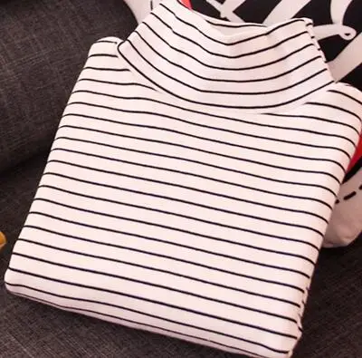 thin white stripe Г. Зимняя детская одежда плотные флисовые пуловеры унисекс с длинными рукавами, футболки для мальчиков и девочек, детские футболки, топы - Цвет: thin white stripe