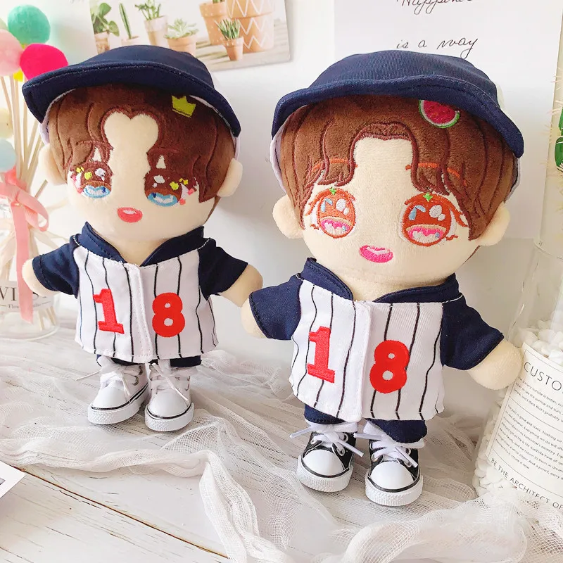 

20cm baseball dress hat trousers set 20cm doll dress casual sportswear exo doll clothes Doll accessories