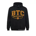 Забавная потертая толстовка с надписью BTC University To The Moon, Биткоин, колледж, свитшоты, мужские классические комиксы