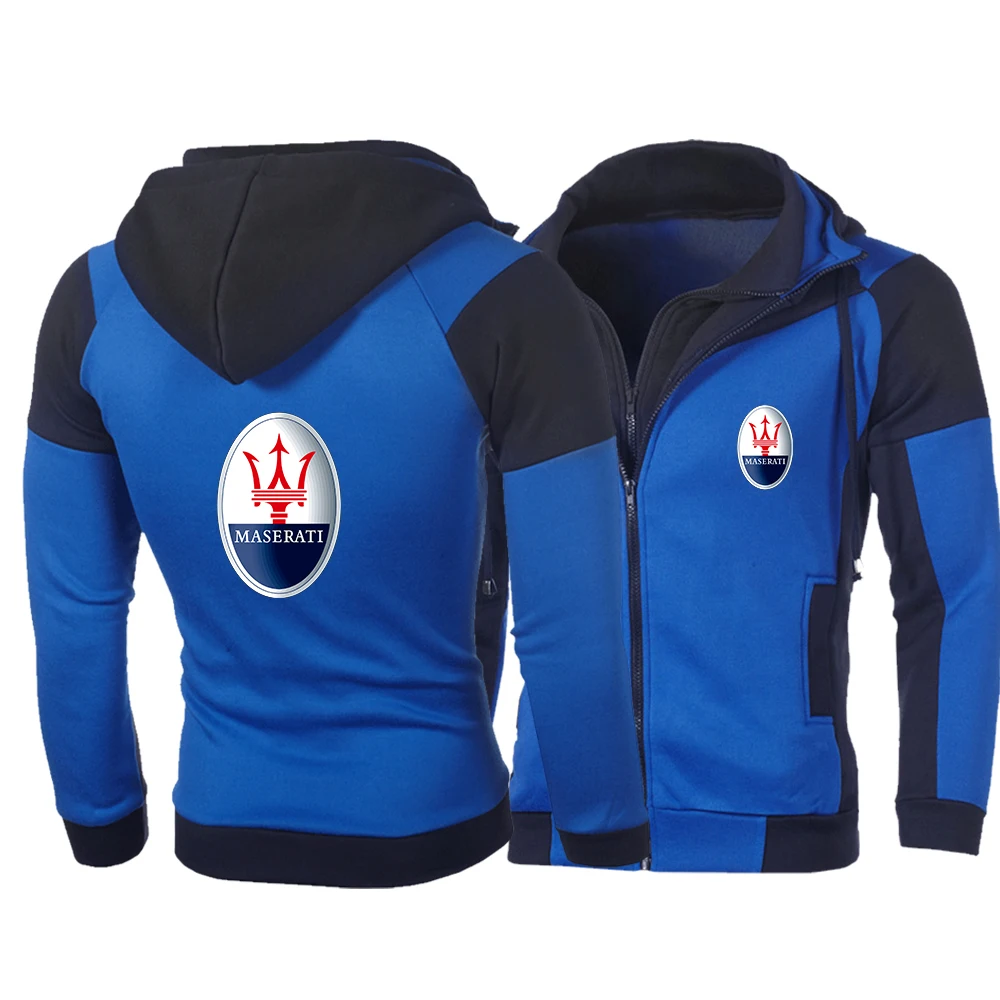 

new Maserati car logo Zipper Clothing Jacket Men Cotton Sweatshirt Hoody Spring Autumn Harajuku Male Fleece Sportwear Hoodies