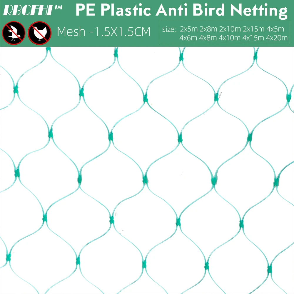

Green Anti Bird Netting Garden Plant Mesh Durable Protect Plants and Fruit Trees Stops Birds Deer Poultry Best Stretch Fencing