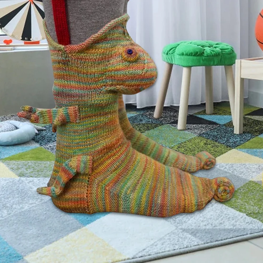 Носки вязаные крокодиловые носки Хамелеон Акула рыба Рождественский креативный