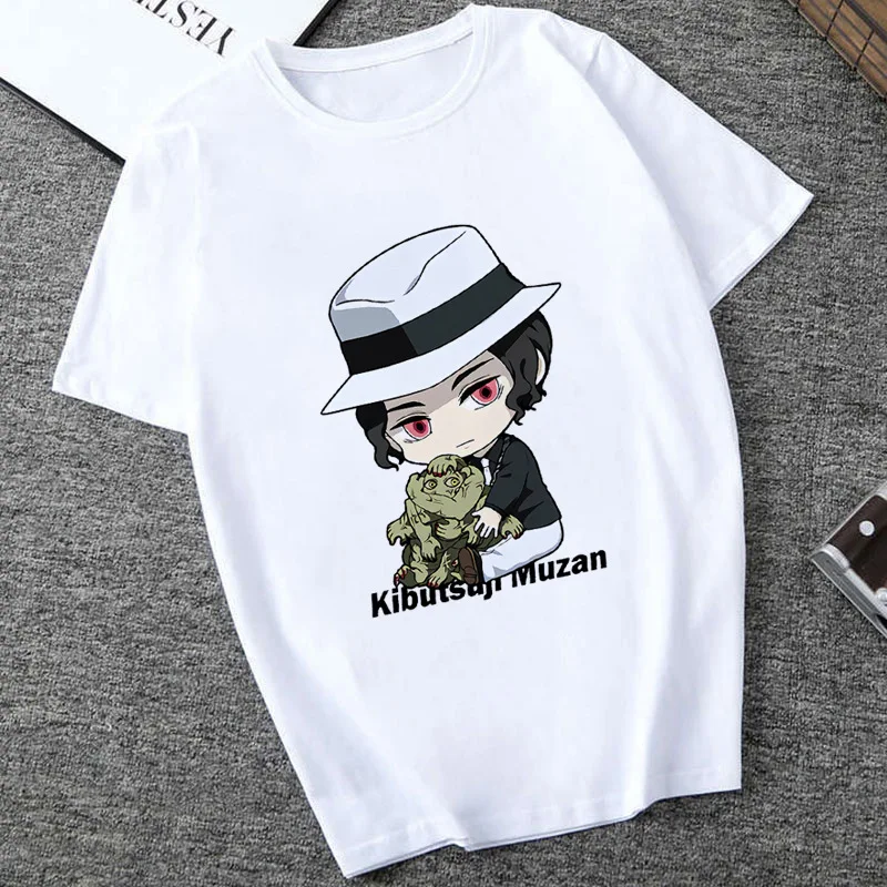 

2021 New Style T-shirt Printed Demon Slayer Demon Slayer Personalized Casual Soft T-shirt White Summer Short Sleeved