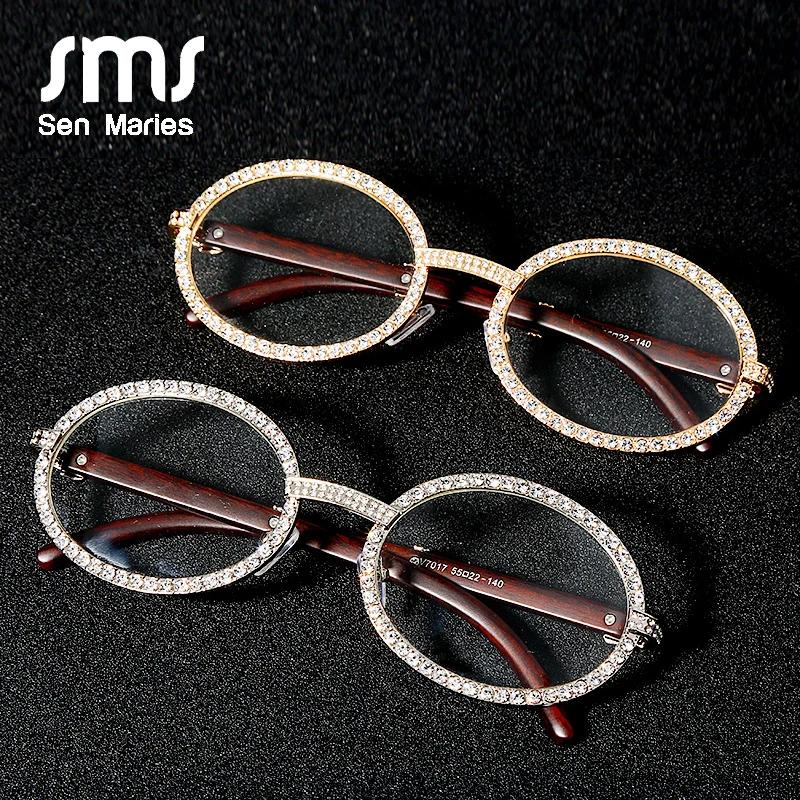 Мужские и женские очки со стразами Sen Maries Винтажные Солнцезащитные 3AAA с круглыми
