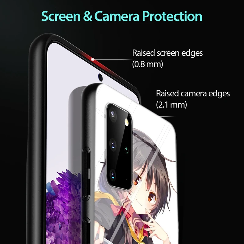 

Konosuba Megumin for Samsung S20 Ultra Plus A91 A81 A71 A51 UW A41 A42 A31 A21 A21S A11 5G Bright Black Phone Case