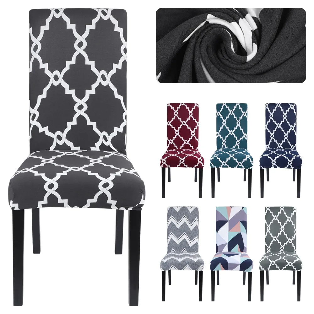 

Slipcover Removable Anti-dirty Seat Chair Cover Spandex Kitchen Cover for Banquet Wedding Dinner Restaurant housse de chaise 1PC