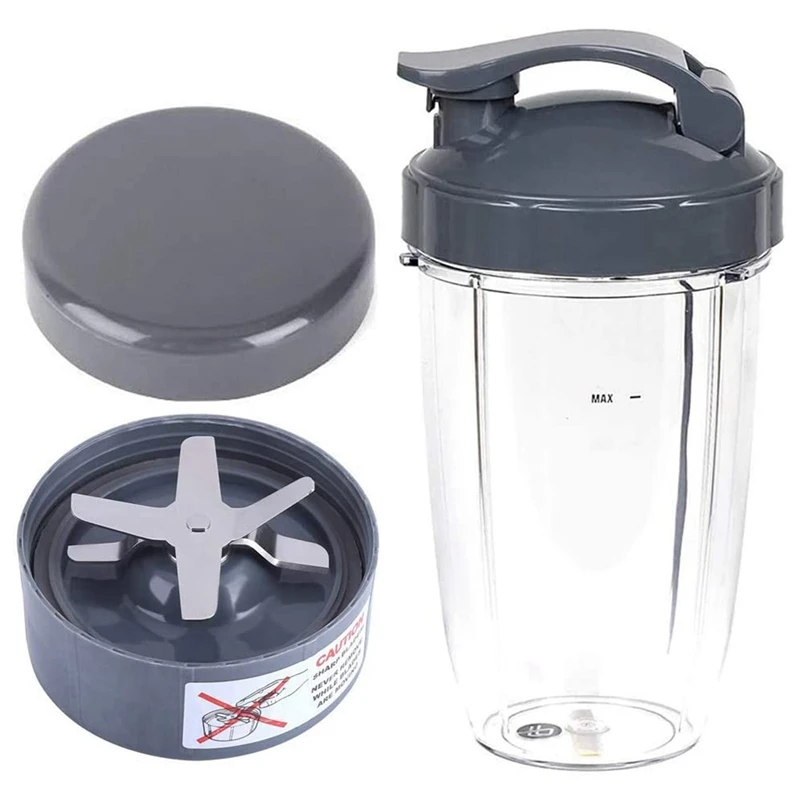 

Accessory Kit for Compatible for NutriBullet Replacement Part,Lids and Blade and 24OZ Cups for Nutribullet Pro 600W/900W
