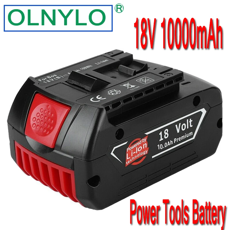 18v10000mahперезаряжаемая литий ионная аккумуляторная батарея для Bosch 18 в портативная