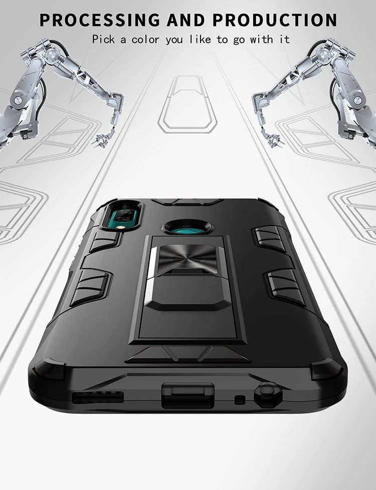 

Luxury Anti-fall armor Invisible Bracket Phone Case For HUAWEI Honor 9S 10 P40 Lite E P Smart Z Y9 Prime 2019 Y5P Y7P 2020 Cover