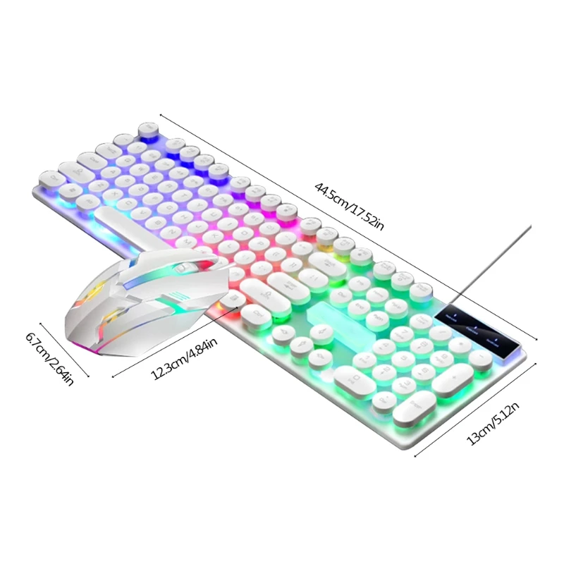 

D08B Game mechanical keyboard white punk keycap 104 KEYS computer keyboard laptop keyboard Russian English Hebrew Spanish Ara