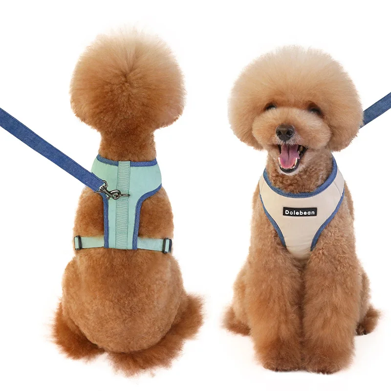 

Pet Supplies Pet Harness Dog Harness Vest-style Chest Back Traction Rope Suit Pure Polyester Cotton Harnesses Adjustable Bust