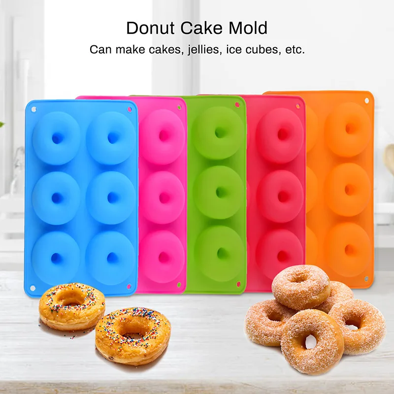 

Home Dessert Pastry Model DIY Handmade Tool Cake Decoration Kitchen Accessories Silicone Donut Mold Baking Pan Form Maker Mould