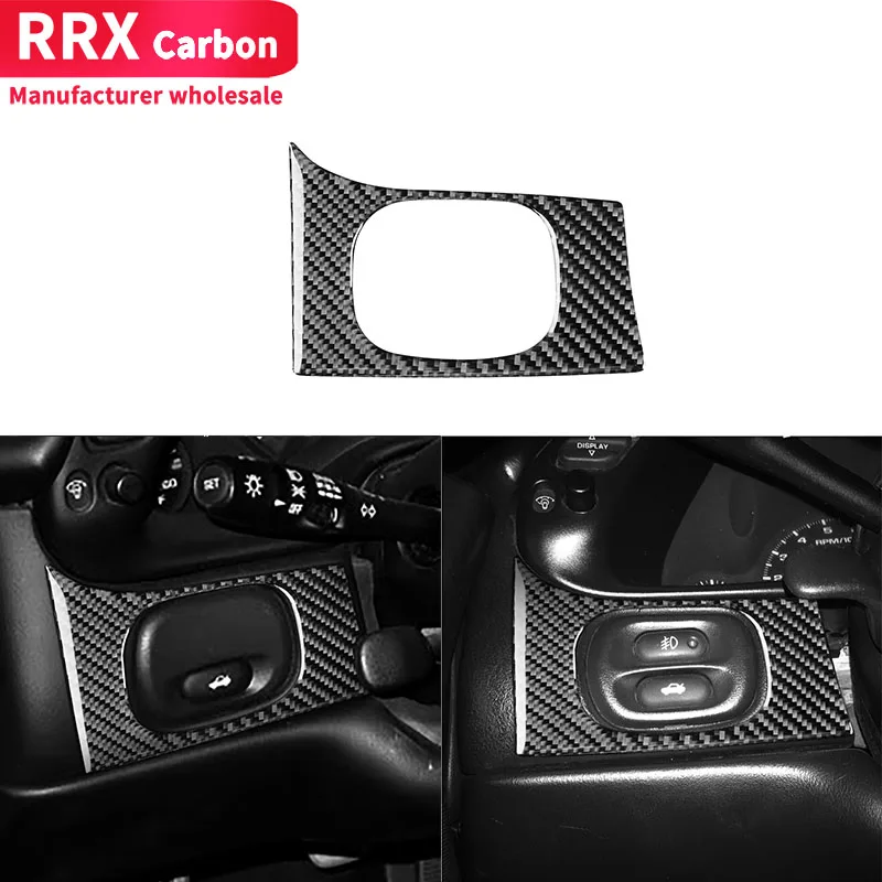 

For Chevrolet Corvette C5 1998-2004 Carbon Fiber Sticker Headlight Buttons Switch Panel Cover Trim Car Modification Accessories