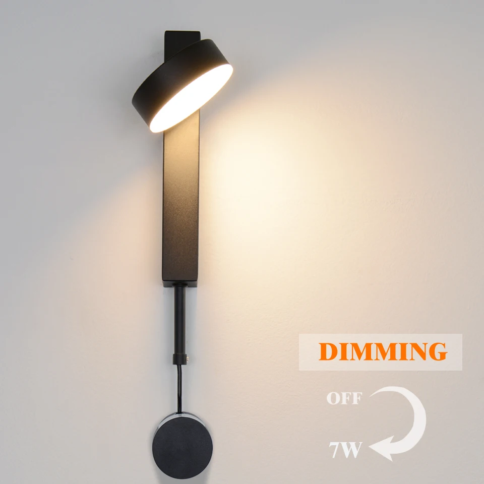 Светодиодный настенный светильник с переключателем регулируемой яркостью