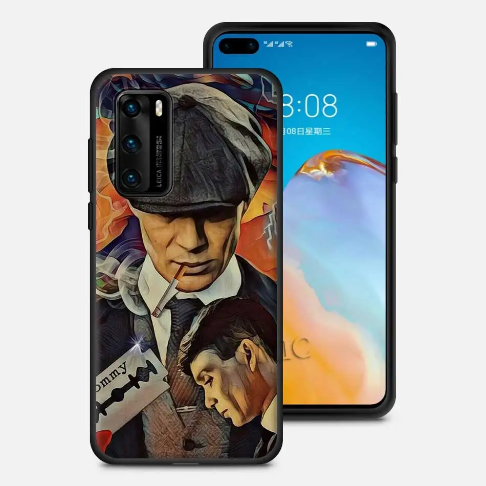 

Peaky Blinders Silicone Black Case for Huawei P30 P40 Lite E P20 Pro P10 P Smart Z Plus 2019 TPU Soft Mobile Phone Bags Cover