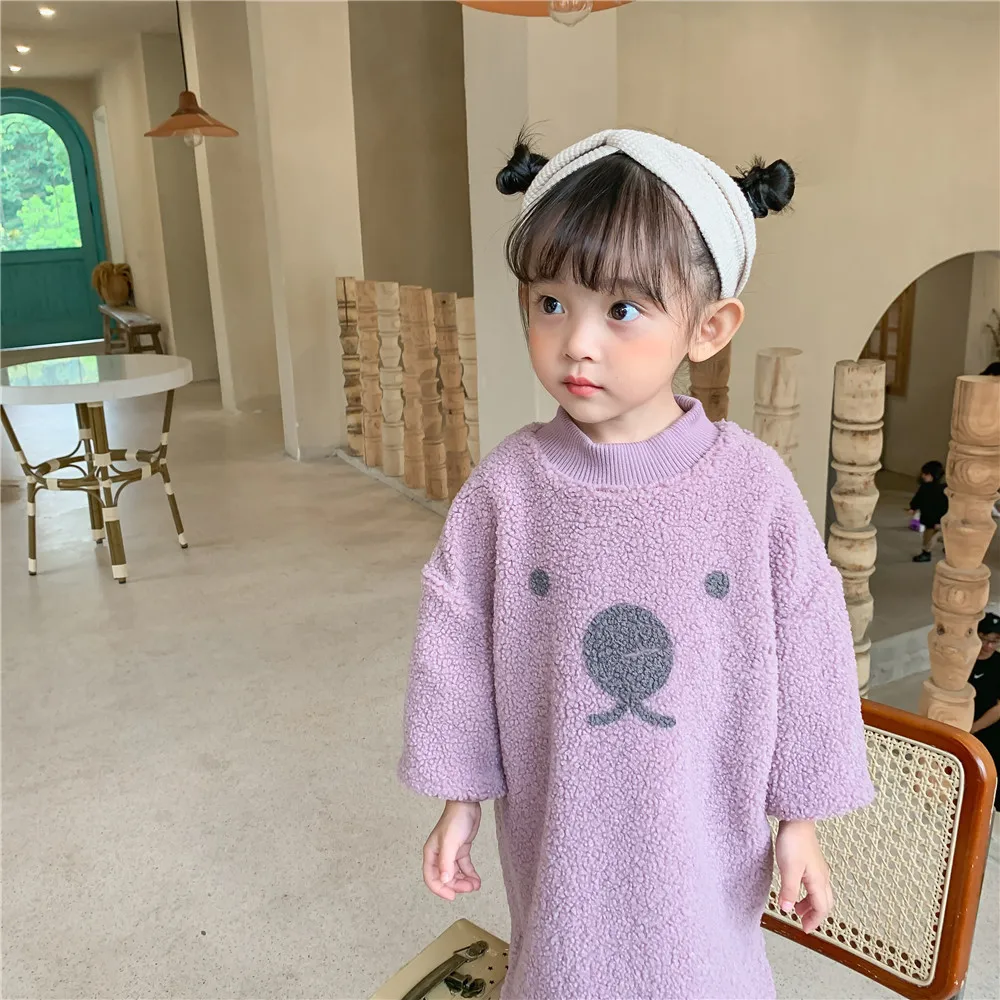 

New 2021 Spring Children's Sweater Girls Kint Long Sleeve Baby Warm Wool Tops for Kids Clothes