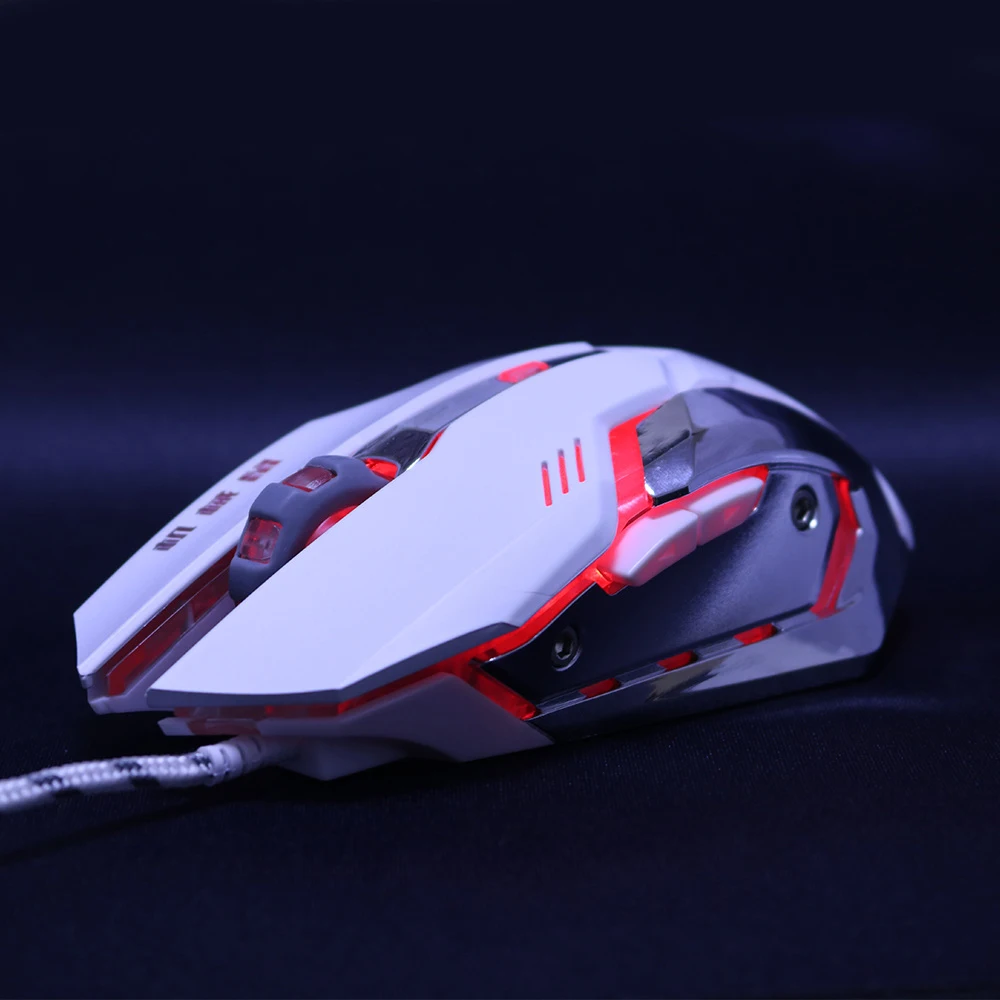 MMR2 white Проводная игровая мышь, профессиональная геймерская, светодиодный, с подсветкой, оптическая, компьютерная, ПК, ноутбук, мыши, игровая мышь, USB кабель Mause - Цвет: MMR2 white