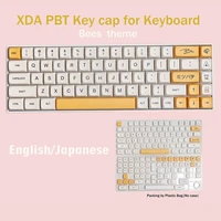 137 key caps for mx switch mechanical keyboard pbt dye subbed bee japanese minimalist white keycaps xda bee honey and milk theme