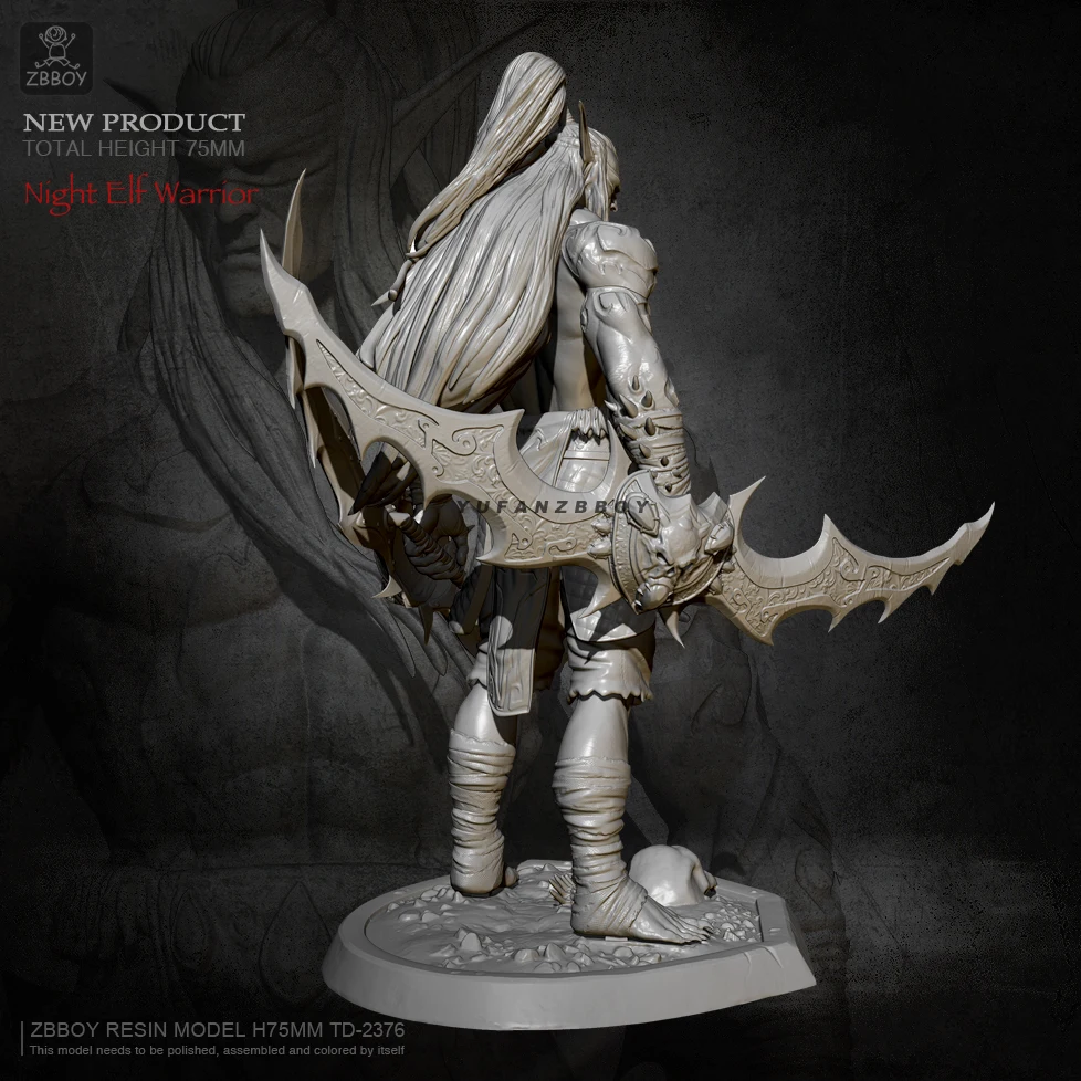 

75MM Resin model kits self-assemlbed TD-2376