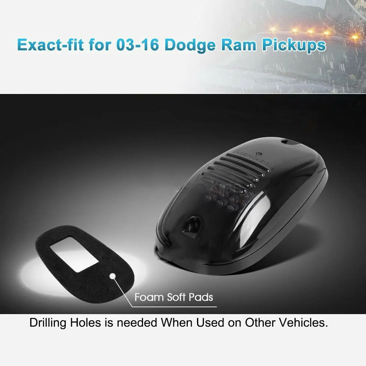 

Attachment Car Lights Fitting Foggy day Night time 12 LED Amber Bulbs Top