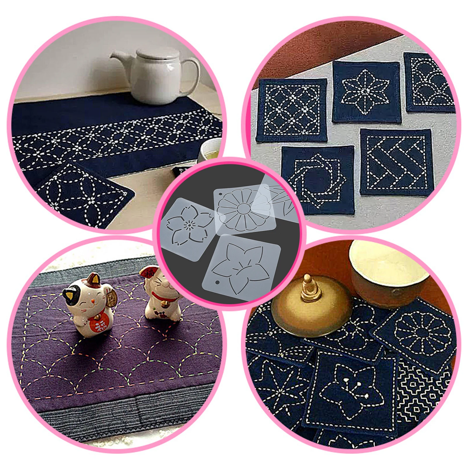 9 шт./компл. трафарет для квилтинга акриловая искусственная модель шитья вышивки