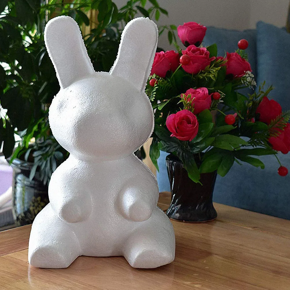 1 шт. Организация цветов Подарочная пена форма в форме кролика белая сделай сам