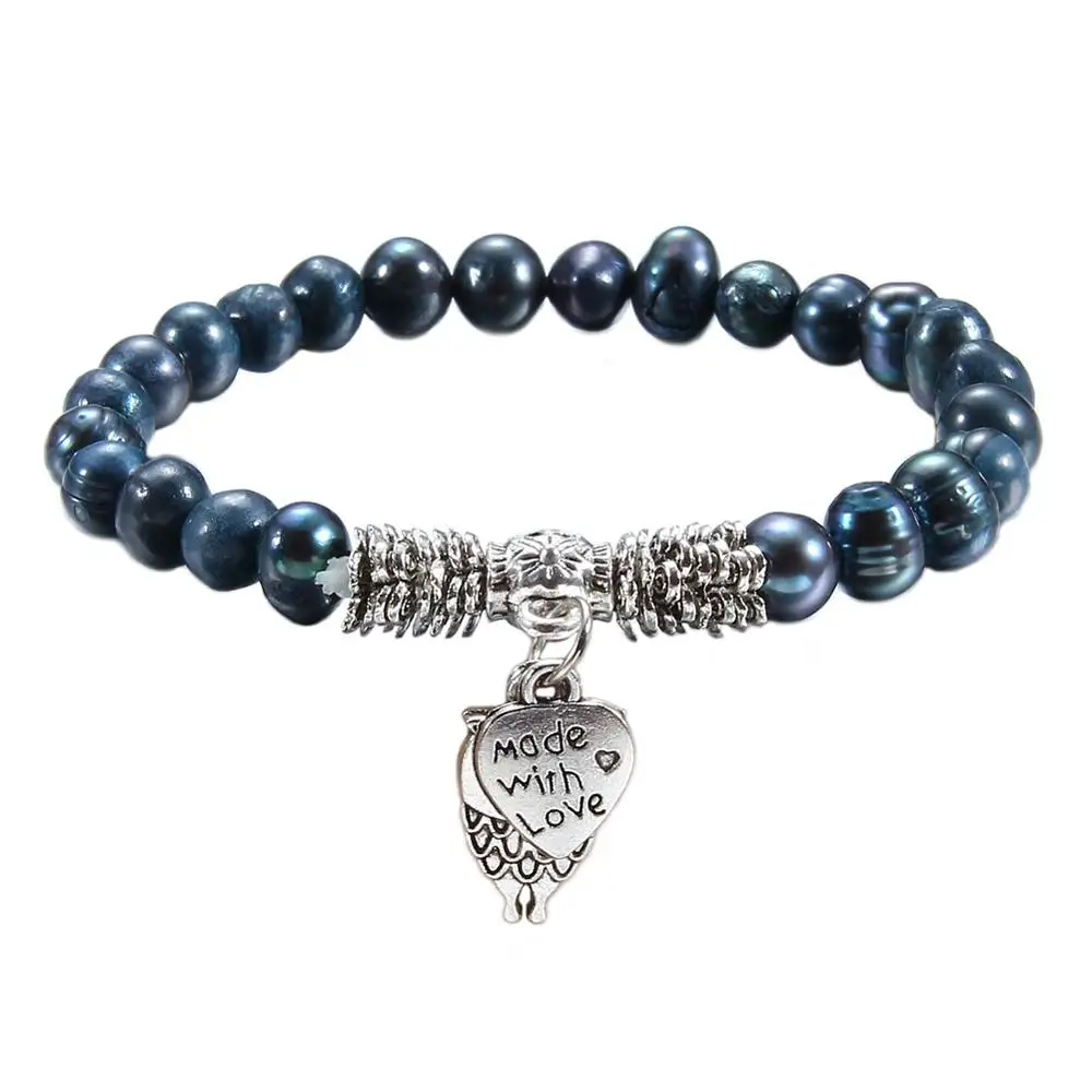 Браслет из натурального пресноводного жемчуга в стиле барокко|Гибкие и жесткие