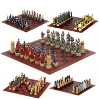 history themed chess 32 painted pieces with a variety of embossed board styles can choose from the board game board games