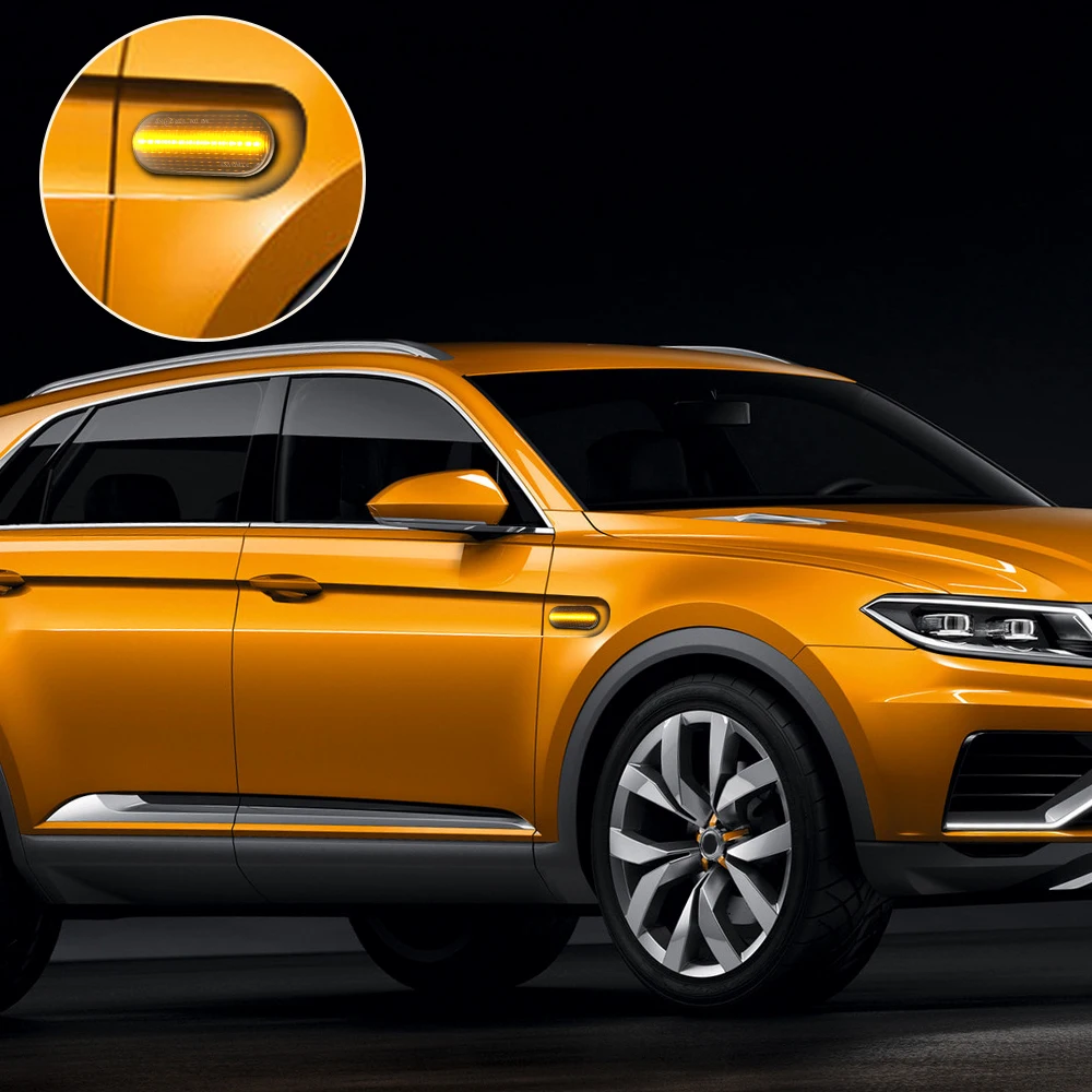 2 шт. течет желтый боковые габаритные светильник 12V автомобильное крыло