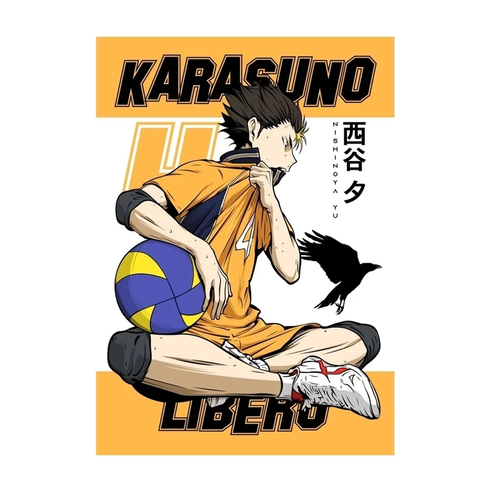 

Prints Painting Modular Pictures Classic Haikyuu Anime Nishinoya Canvas Wall Art Home Decor Modern Bedside Background Poster