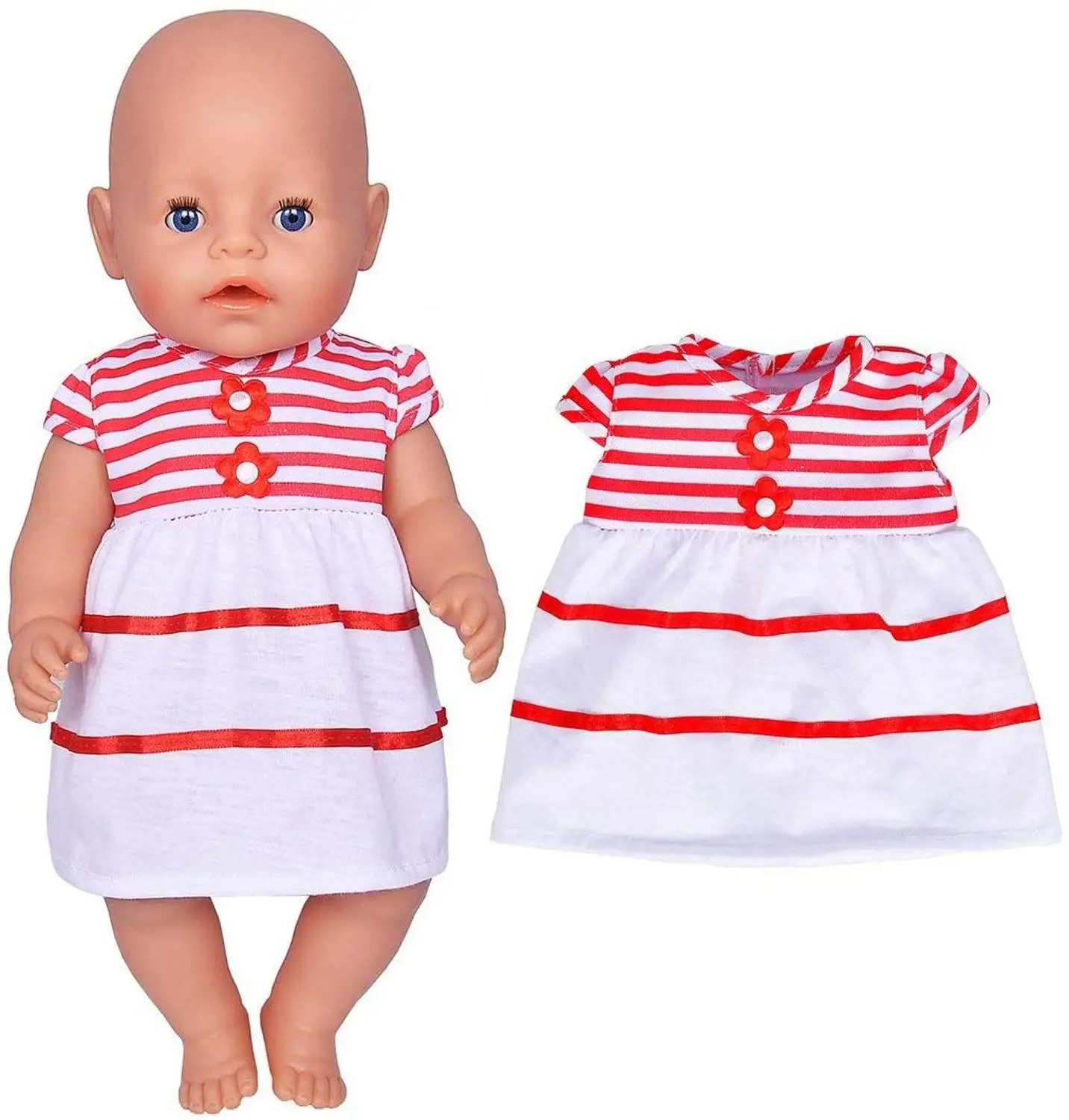 Fashion Clothes Suit Fit For 43cm Baby New Born Doll 17 Inch Dolls Clothes,Children best Birthday Gift - Цвет: Оранжевый