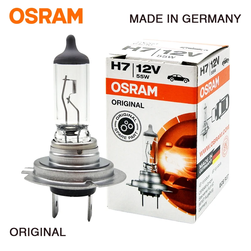 Галогенсветильник лампы Osram H7 автомобильные фары H1 H3 H4 H11 HB3 HB4 светильник для