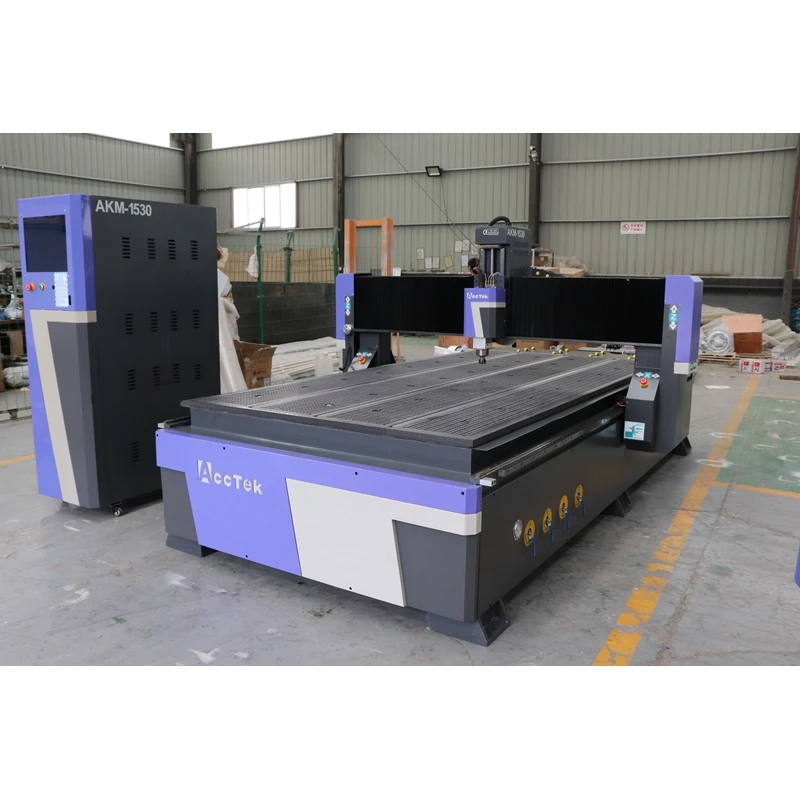 

With 3.2kw Water Cooling Spindle AKM1530 3d Woodworking Cnc Router 4 Axis Engraving Milling Machine