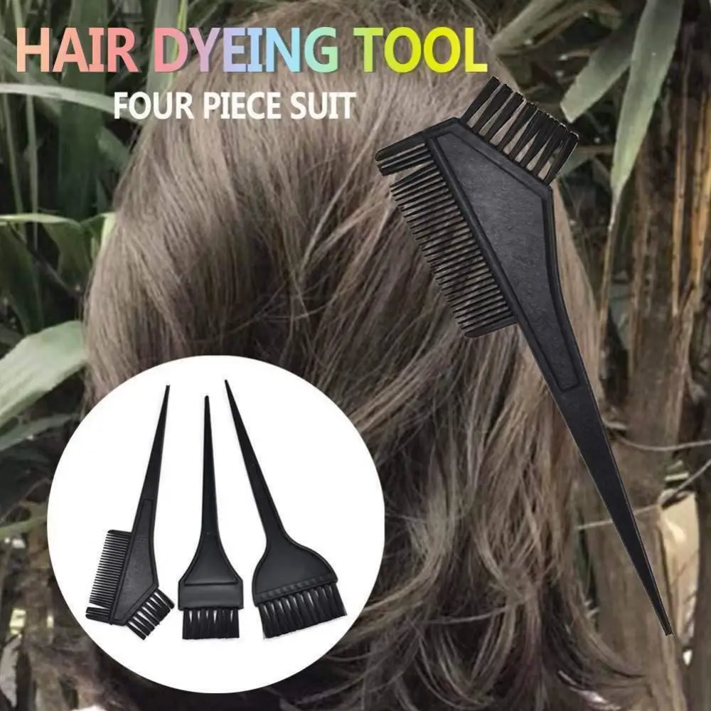 

4Pcs/Set Hair Dye Colouring Brush Comb Mixing Bowl Hairdressing Styling Tools