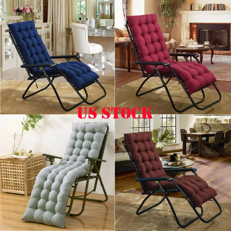 Однотонное длинное кресло качалка плетеный коврик складной стул толстое садовое