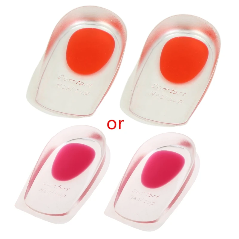 

Gel Shoes Pads Cushion Heel Cup Insoles Massager Inserts Heel Spur Pain Silicone