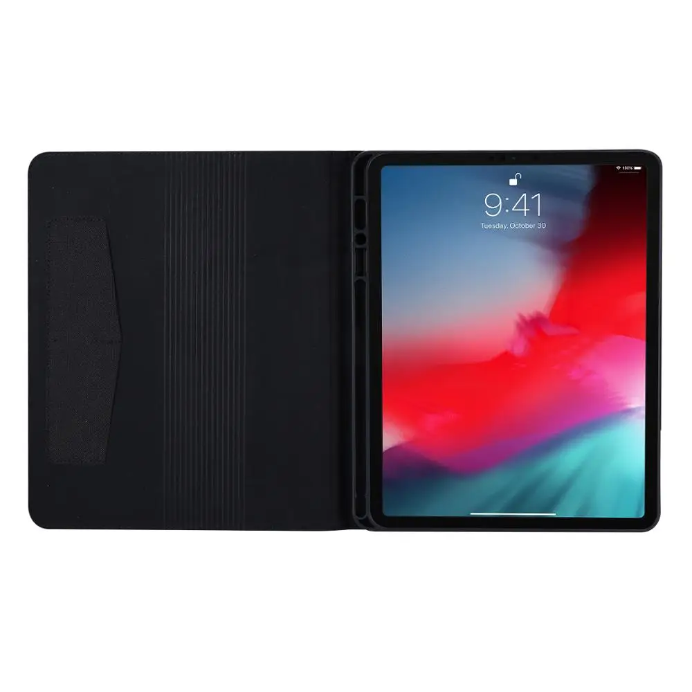 2020 12 9 &quotпланшет Caqa для iPad Pro флип ткань чехол Fundas с карандашом держателем слотов