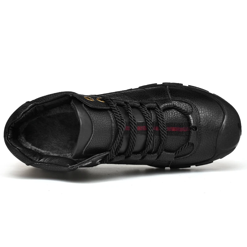 Ботинки мужские из натуральной кожи Боевая Уличная обувь для работы по щиколотку