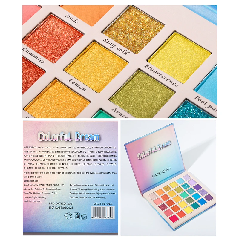 

30 Colors Eyeshadow Palette Matte Shimmering Naturally Long Lasting No Smudging Eye Shadow Rainbow Palette Eye Makeup Cosmetic