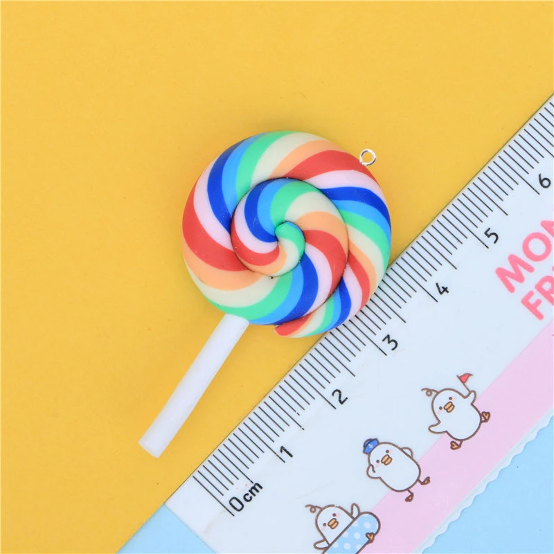 10 шт. милые Подвески в виде леденцов из смолы для украшения ручной работы