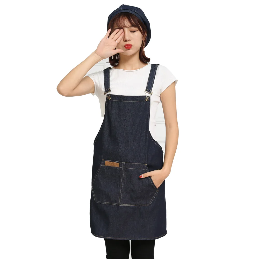 

2021 new high quality solid color apron Kitchen Apron