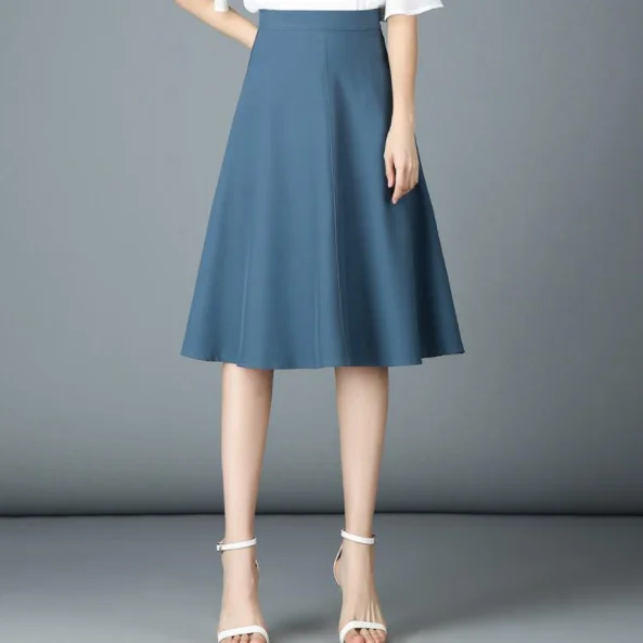 Офисная юбка миди с высокой талией для женщин 2020 Осенняя рабочая одежда