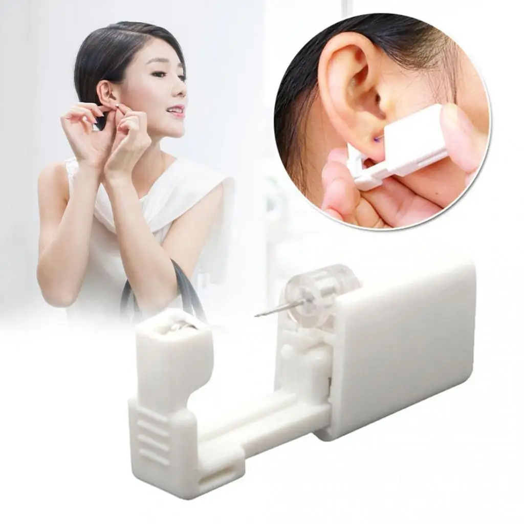 

1PC Disposable Sterile Ear Piercing Unit Cartilage Tragus Helix Piercing Gun NO PAIN Piercer Tool Machine Kit Stud DIY