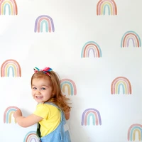 36pcsset rainbow wallpaper on the wall stickers for childrens room ornaments baby room stencils vinyls decorative home decor