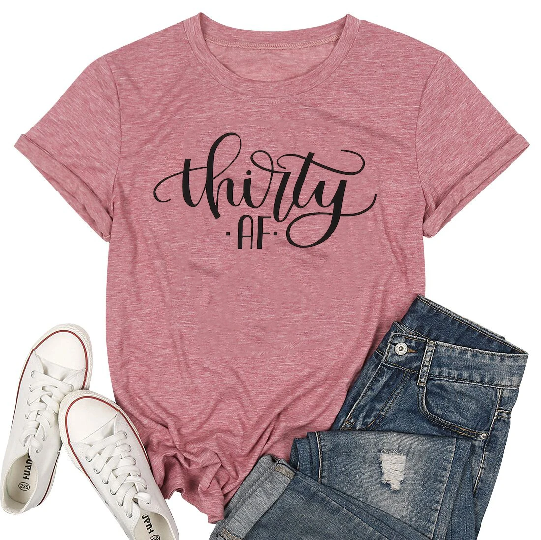 Thirty AF Shirt 30th Birthday топы с буквенным принтом летняя женская футболка коротким