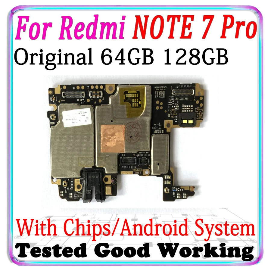 Разблокированная материнская плата для Xiaomi Redmi Hongmi Note 7 PRO с чипами гибкий кабель
