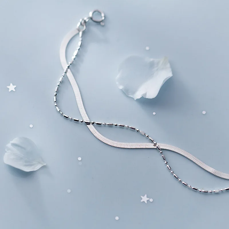 Женский браслет цепочка Trusta из 100% стерлингового серебра 925 пробы подарок на день