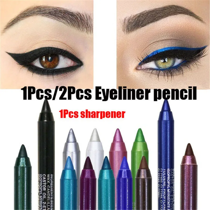 Цветной яркий мерцающий Блестящий подводка для глаз карандаши много