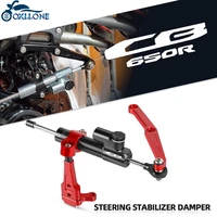 motorcycle accessories aluminium steer damper mounting bracket kit for honda cb650r cb 650r cb650 r cb 650 r 2018 2019 2020 2021